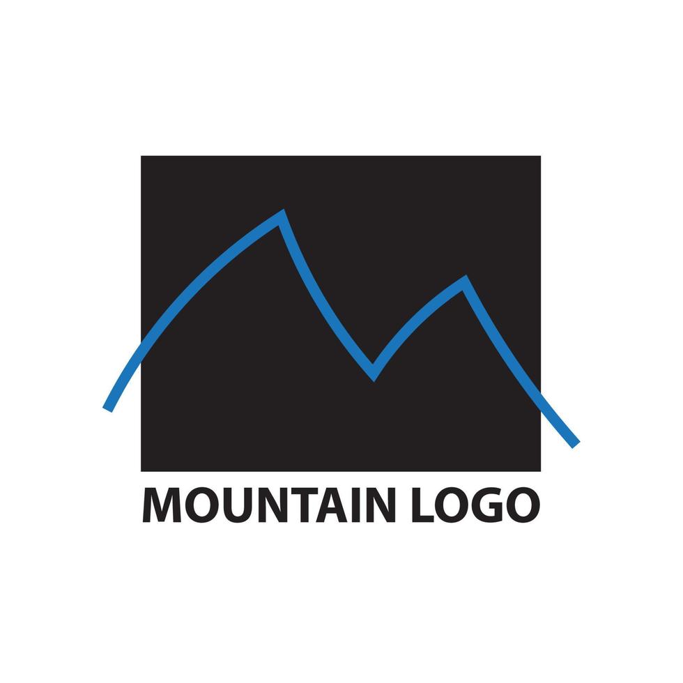 logo de montaña con letra m vector