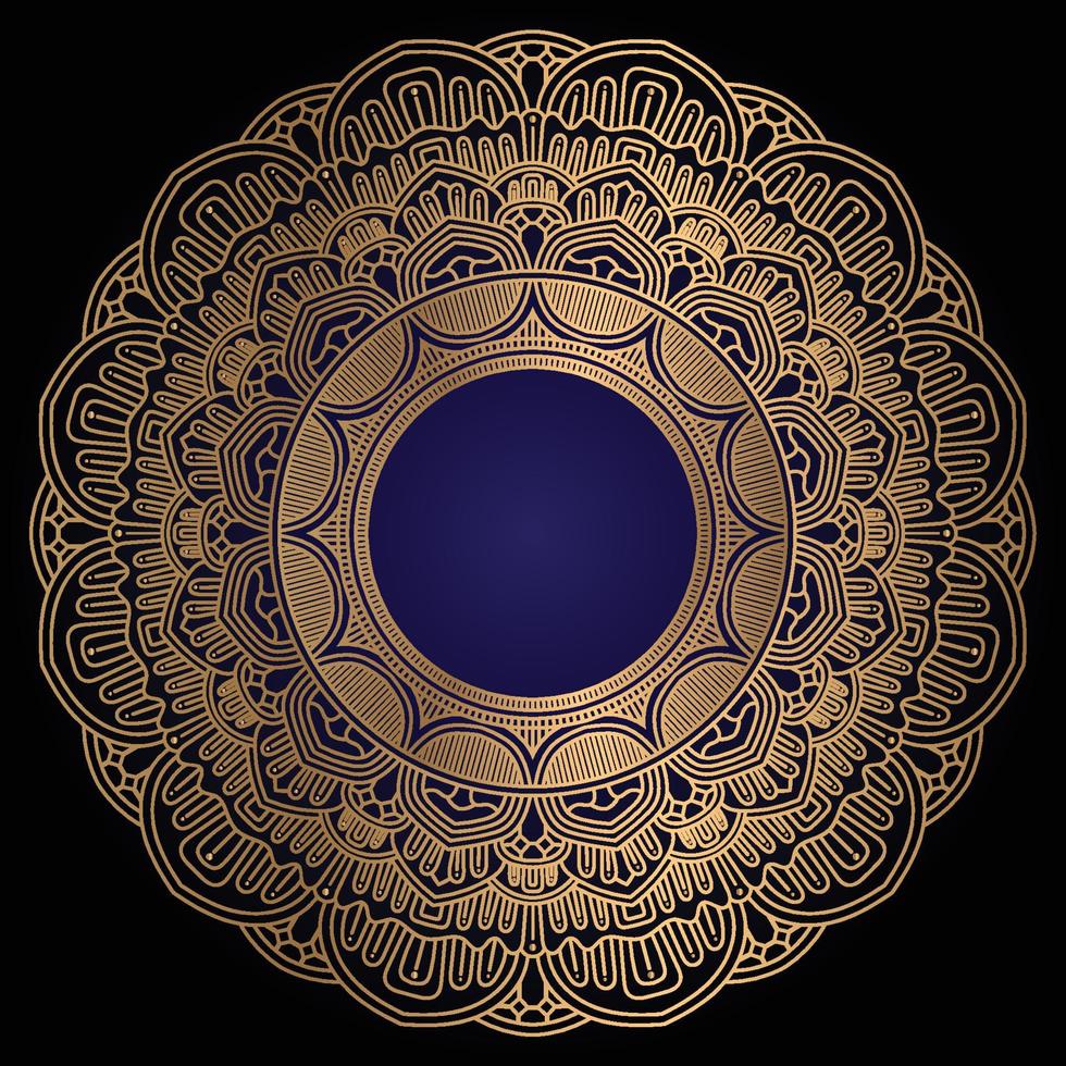 Luxury islamic arabic ornamental in golden color mandala design vector