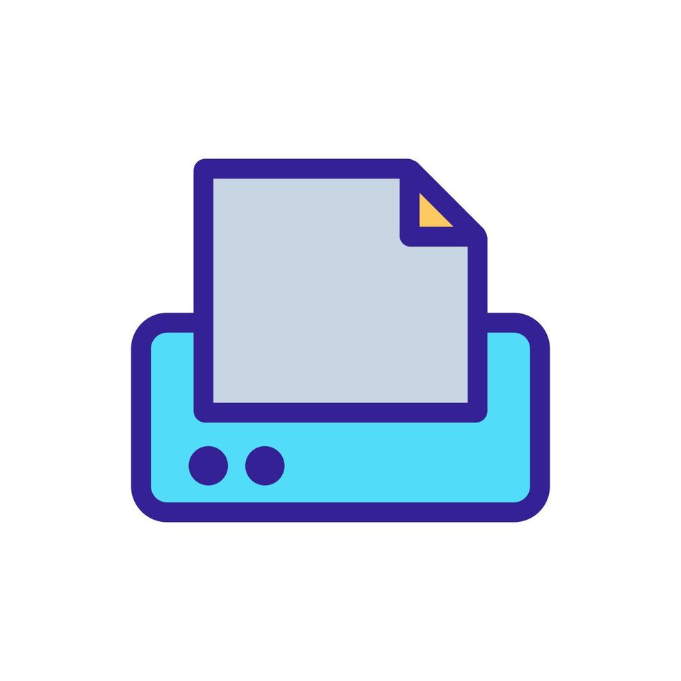 Print documents icon vector. Isolated contour symbol illustration vector