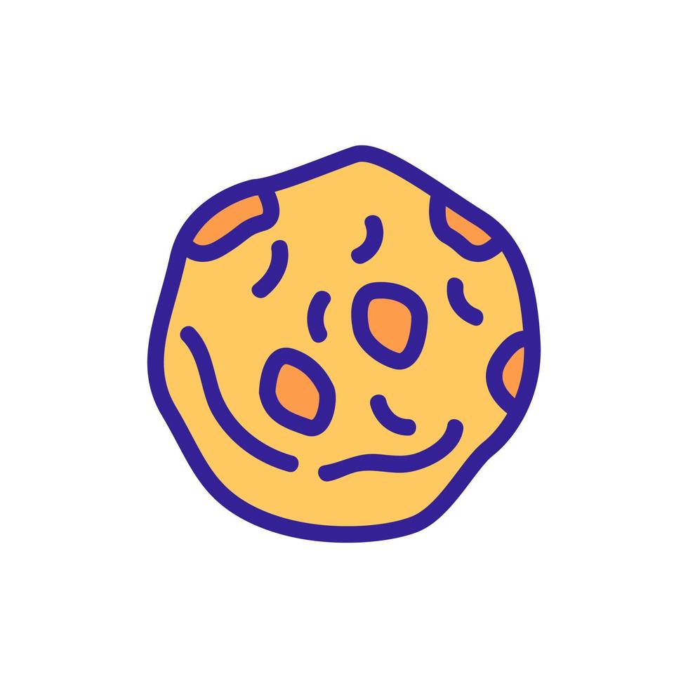 one oatmeal nutritious cookie icon vector outline illustration