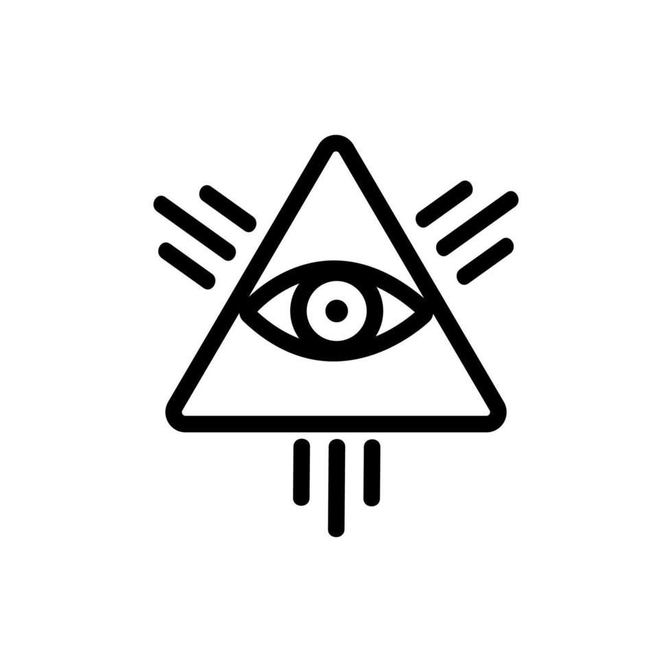 Magical eye icon vector. Isolated contour symbol illustration vector