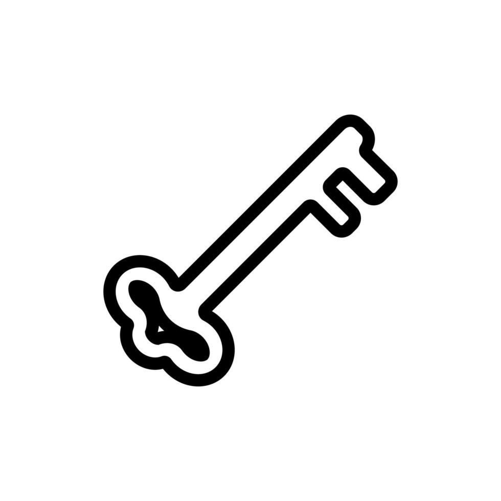 Magic key icon vector. Isolated contour symbol illustration vector