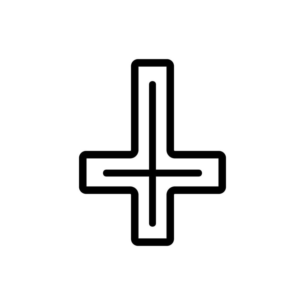 cross icon vector. Isolated contour symbol illustration vector