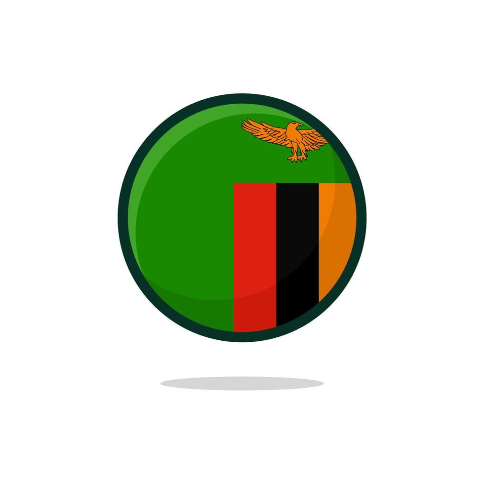 Zambia Flag Icon vector