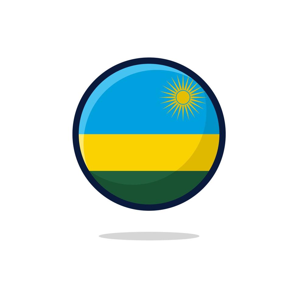 icono de la bandera de ruanda vector