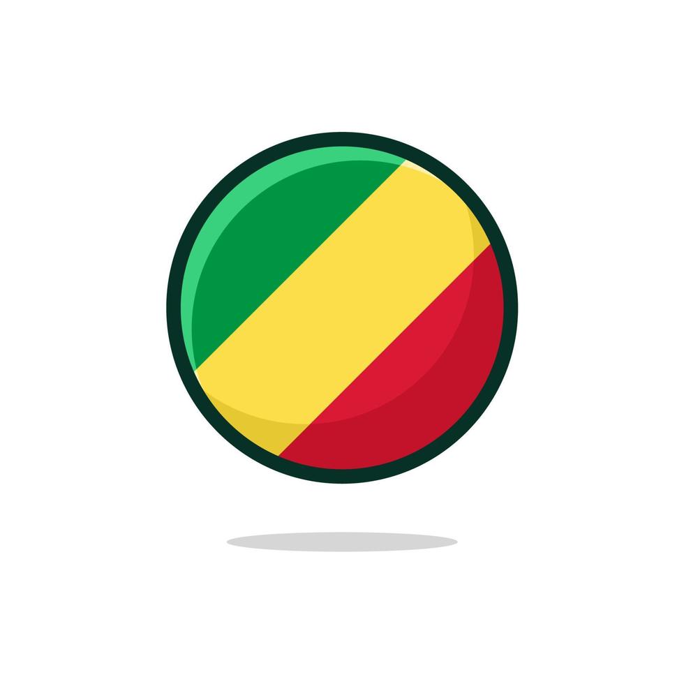 Congo Flag Icon vector