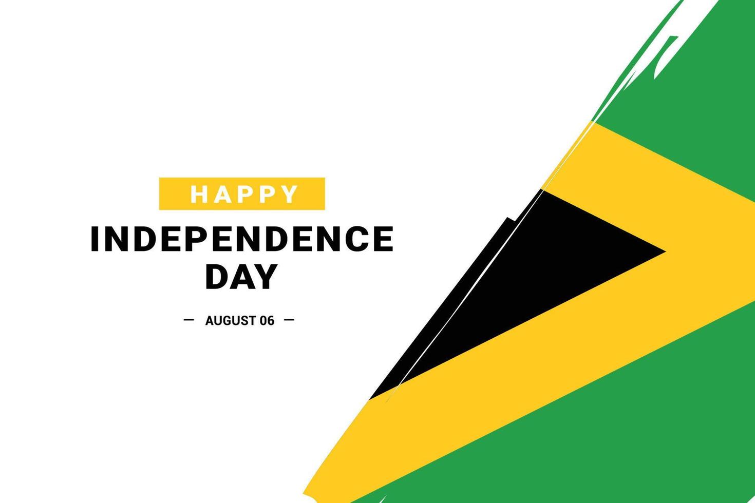 día de la independencia de jamaica vector