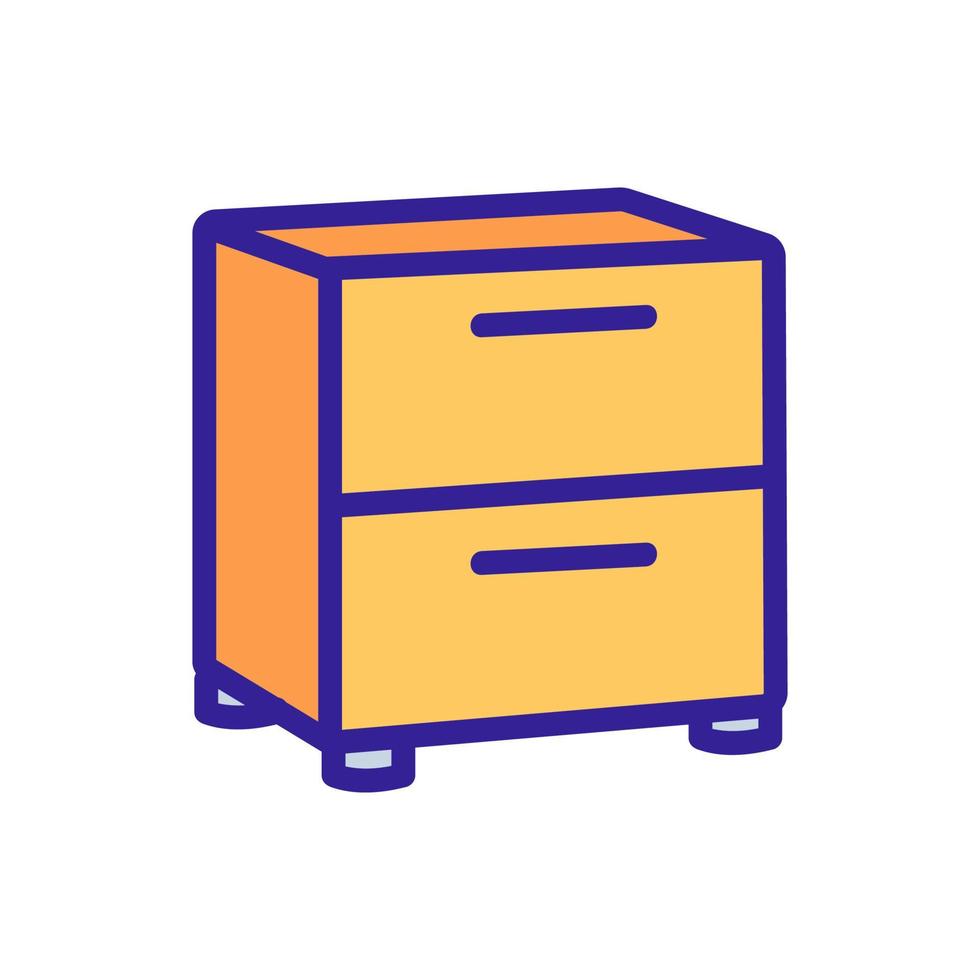 nightstand interior object icon vector outline illustration