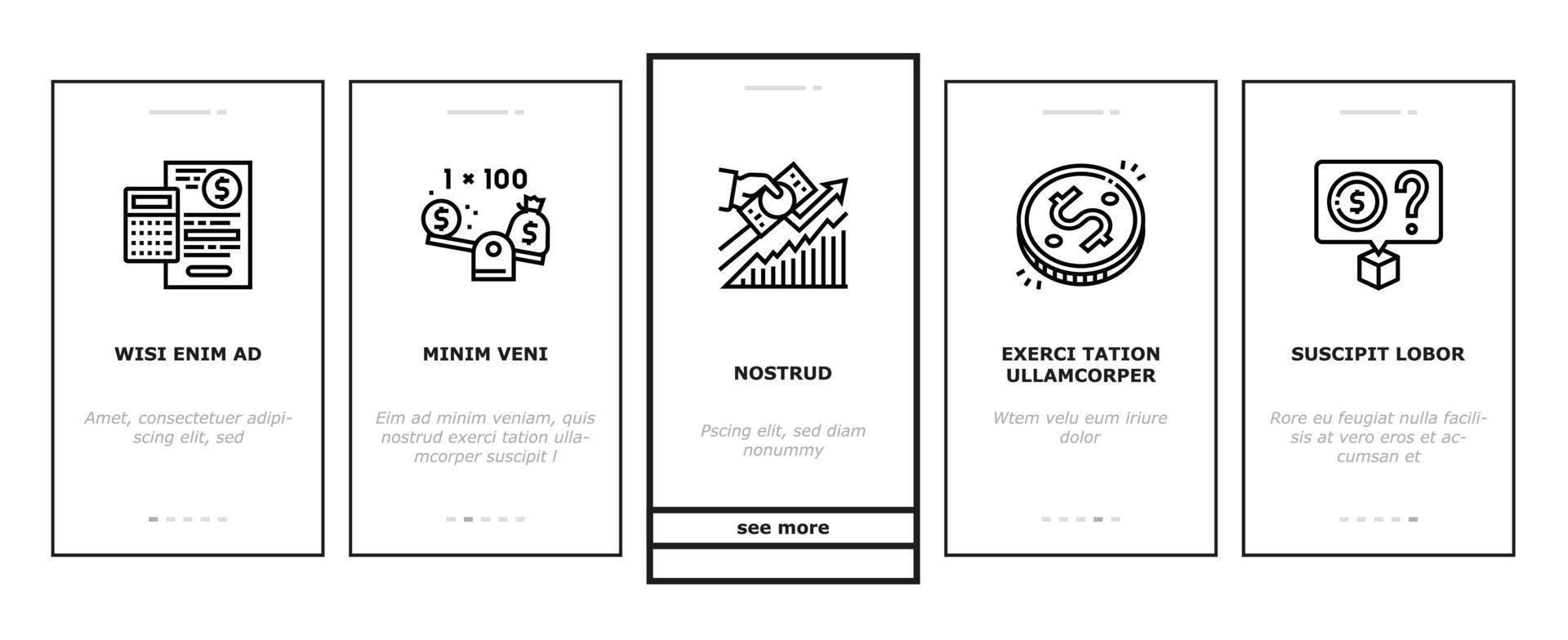 conjunto de iconos de incorporación de capital de finanzas de riqueza vector