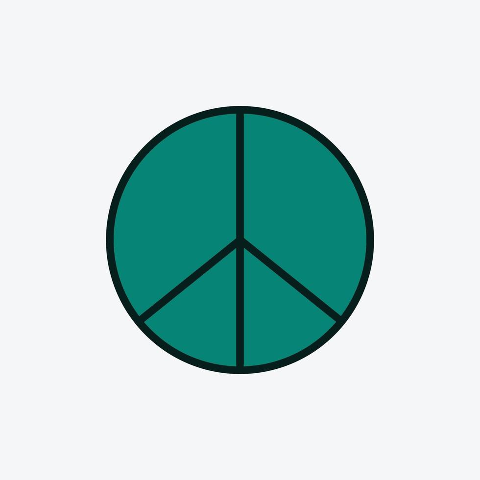 Peace icon vector logo design template