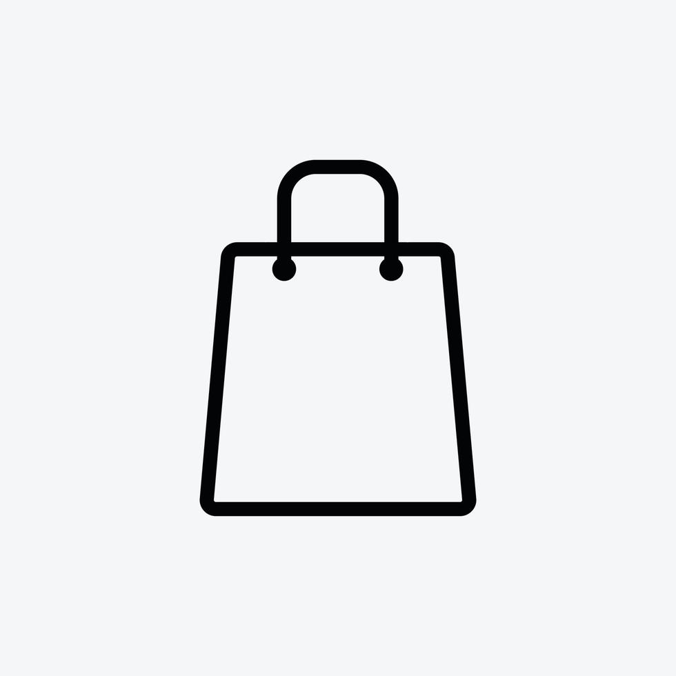 Paper bag icon vector logo design template