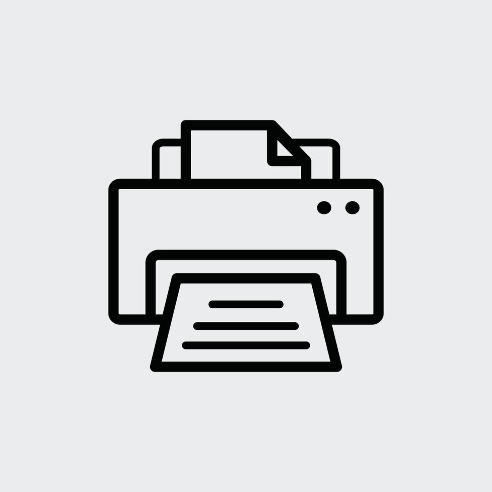 Printer icon vector flat style