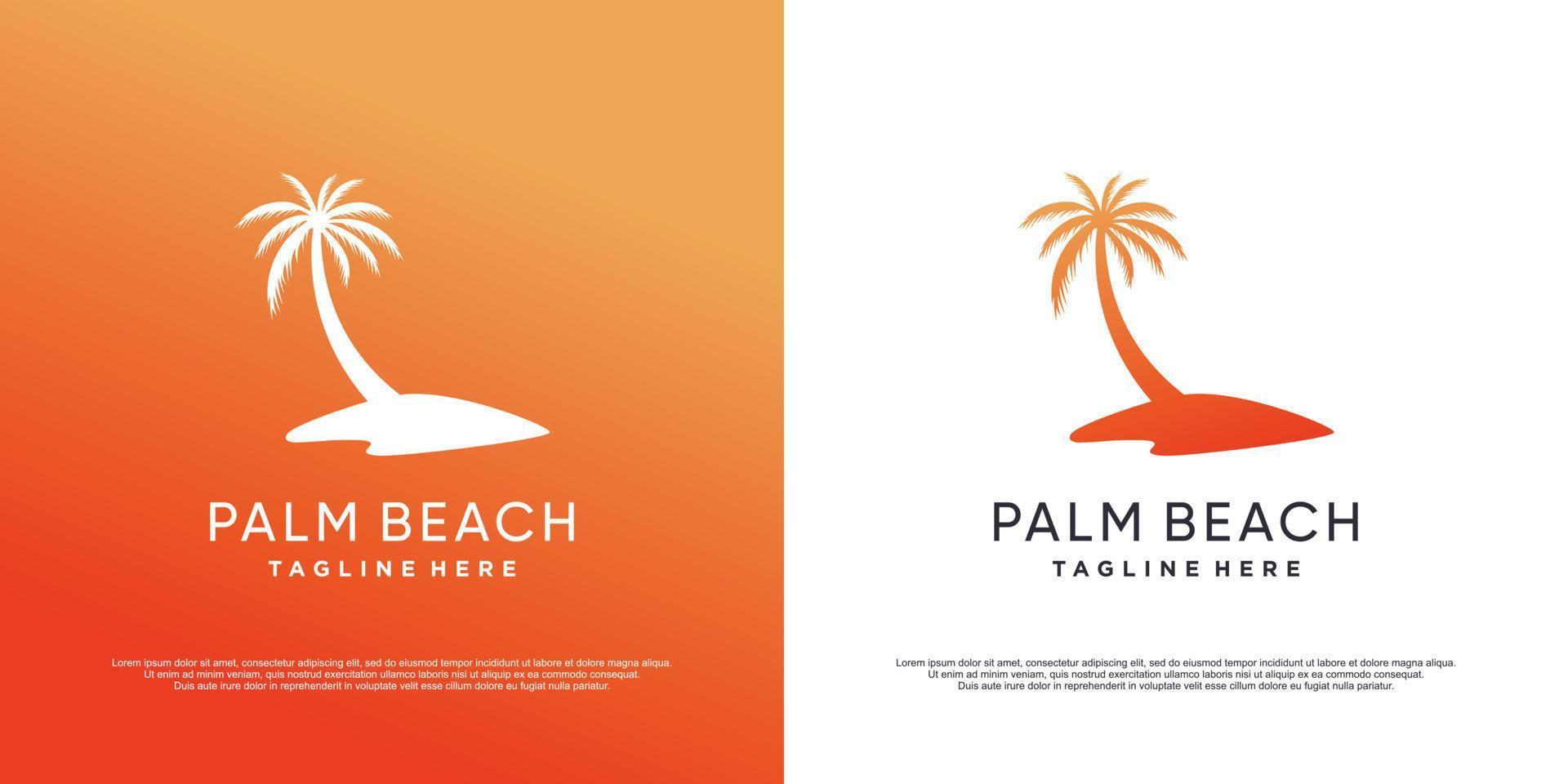 Palm logo with modern unique concept for business Premium Vector