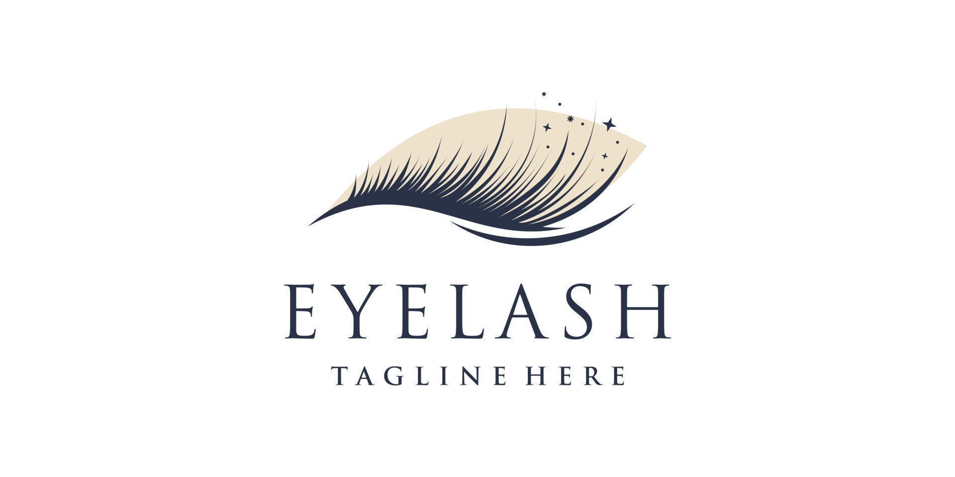 Eyelash logo design with creative abstract concept Premium Vector