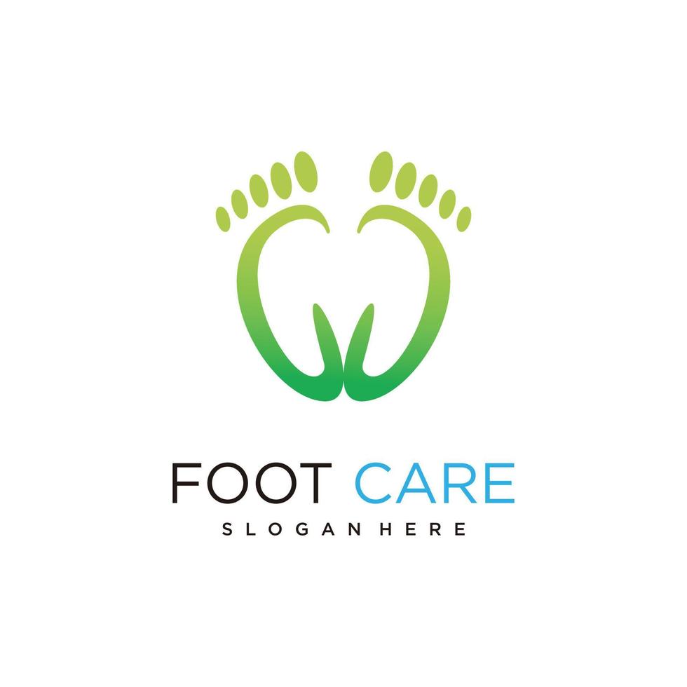 podiatry logo with creative design premium vector