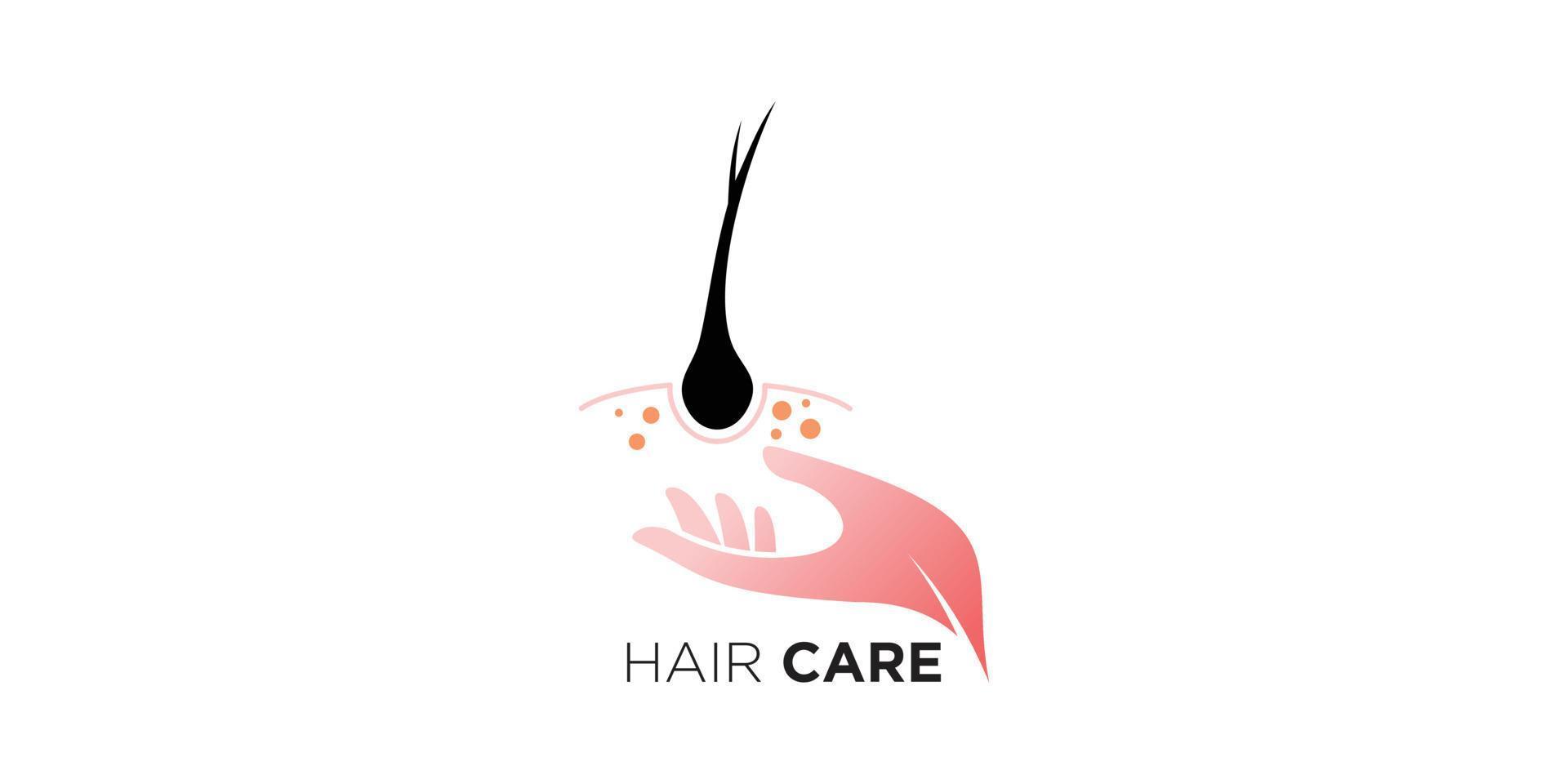 hair treatment logo with modern concept premium vector