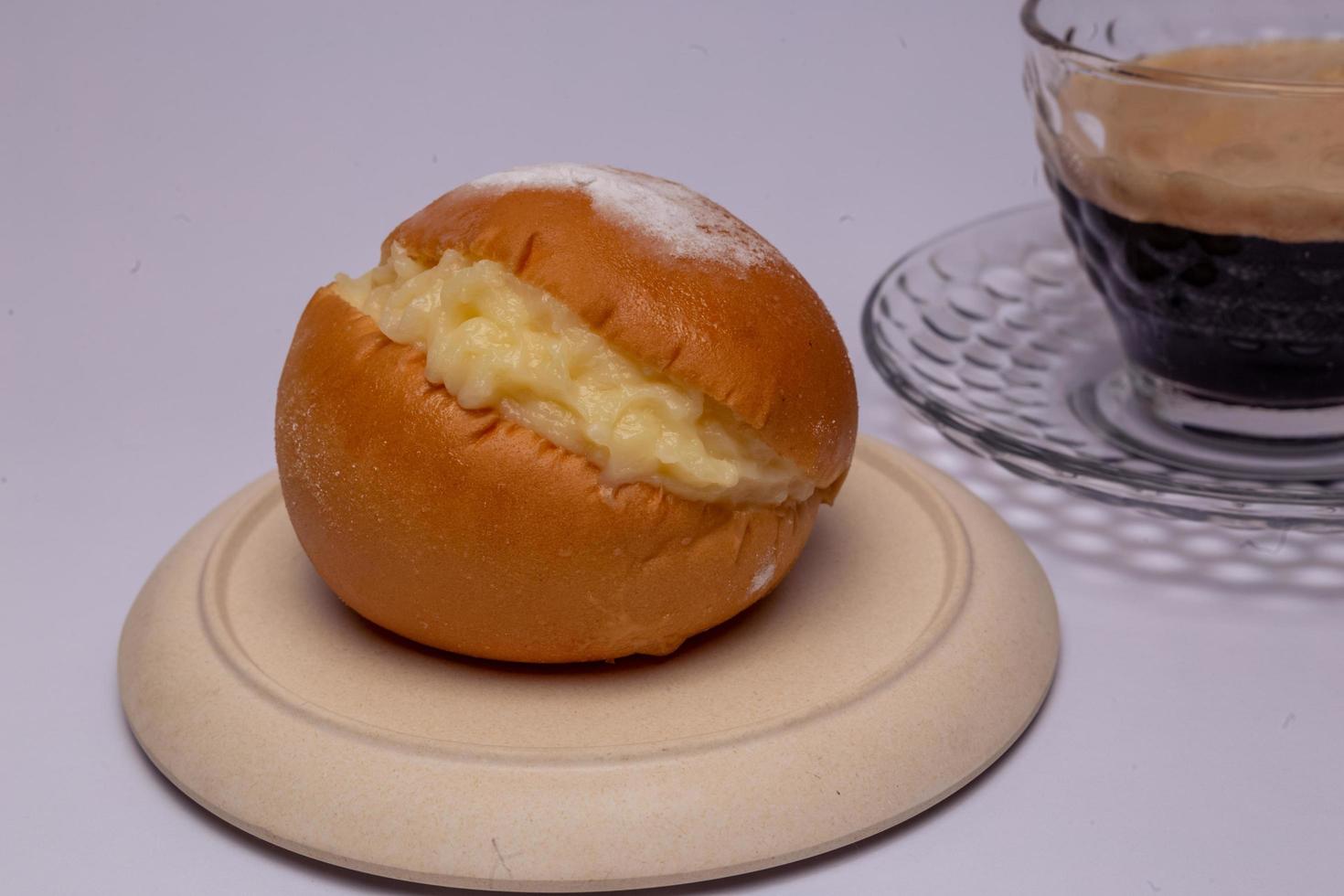 donut with cream photo