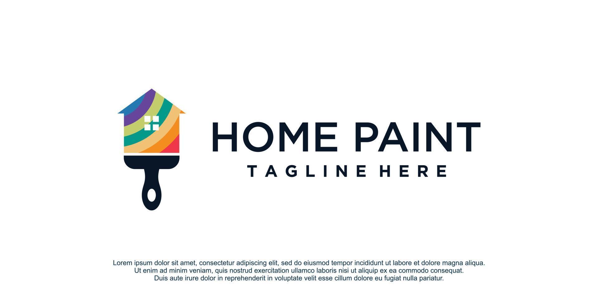 Paint logo design for business and construction Premium Vector