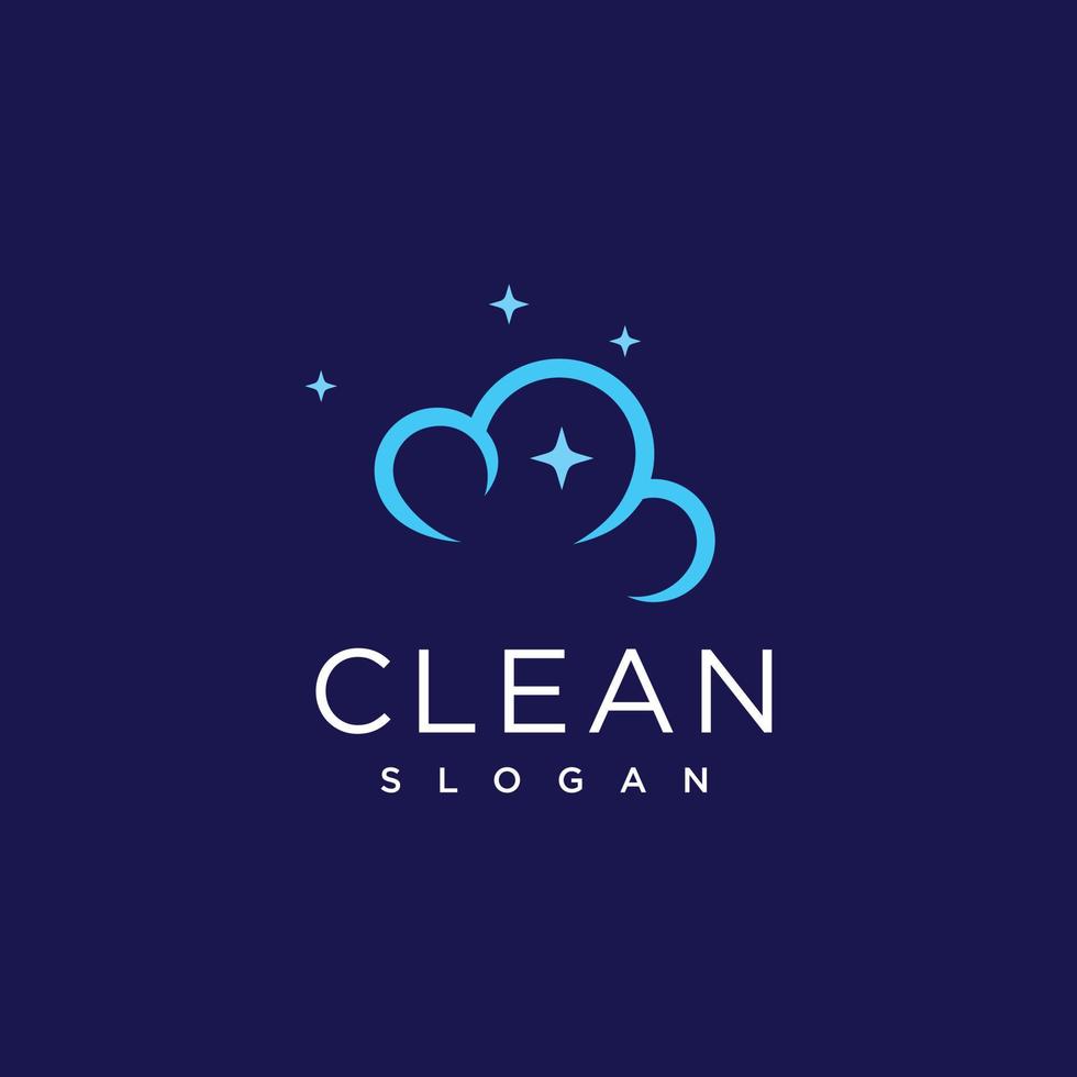 Clean logo with bubble design premium vector