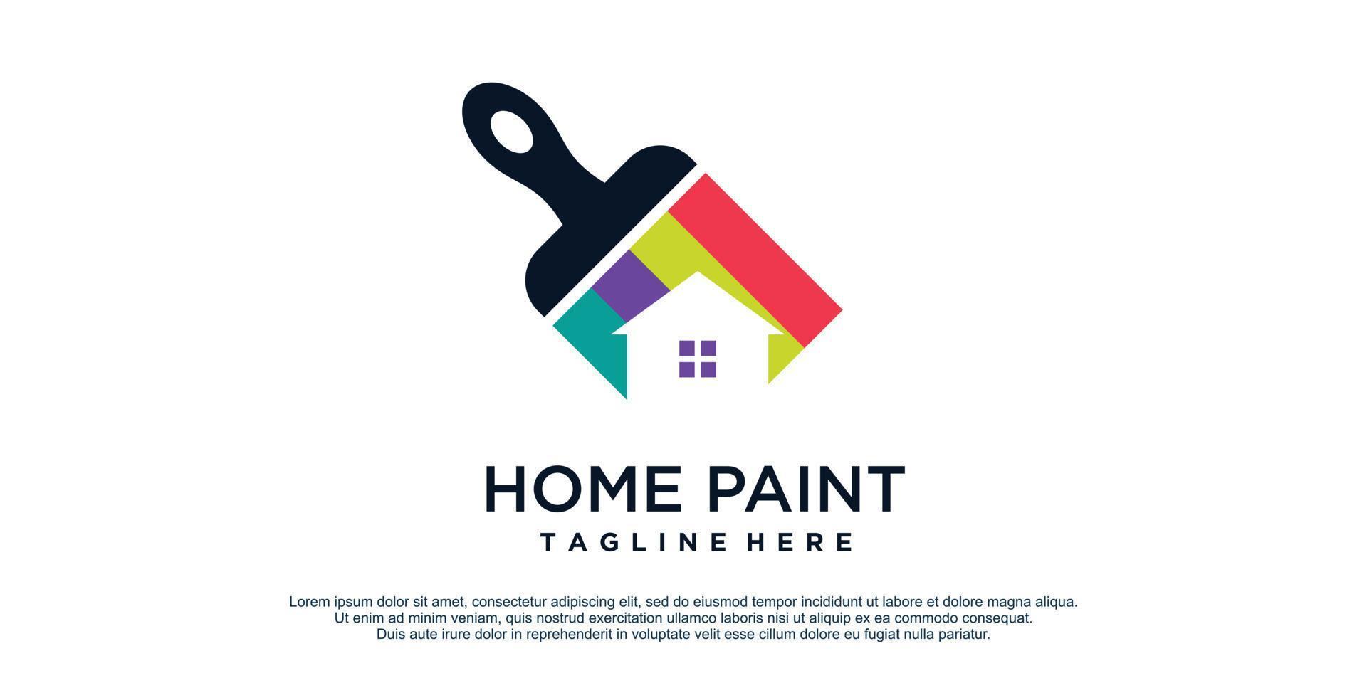 Paint logo design for business and construction Premium Vector