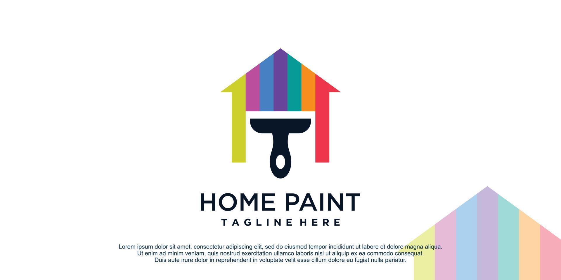 Paint logo design for business and construction Premium Vector