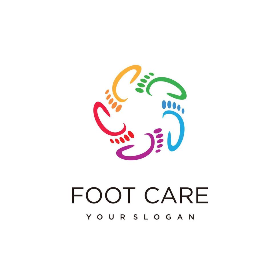 podiatry logo with creative design premium vector