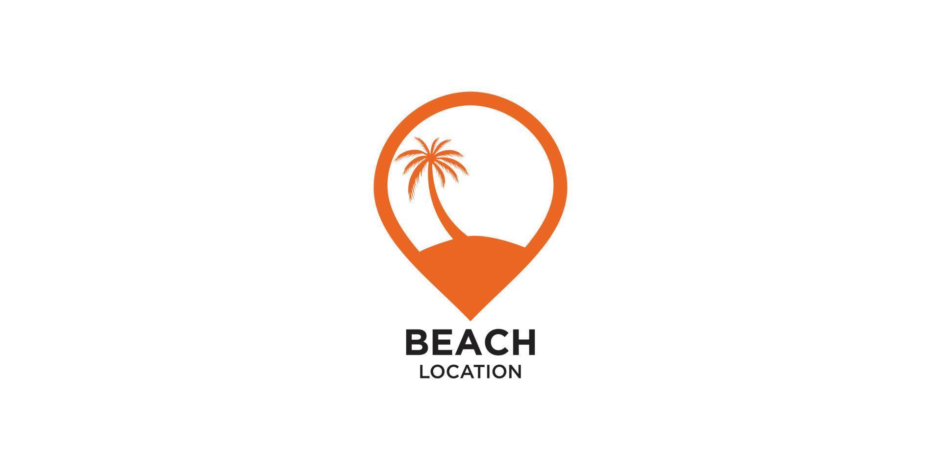 beach location with beauty modern concept vector