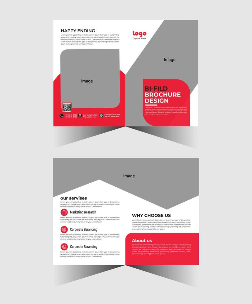 Bi-fold Brochure Design vector