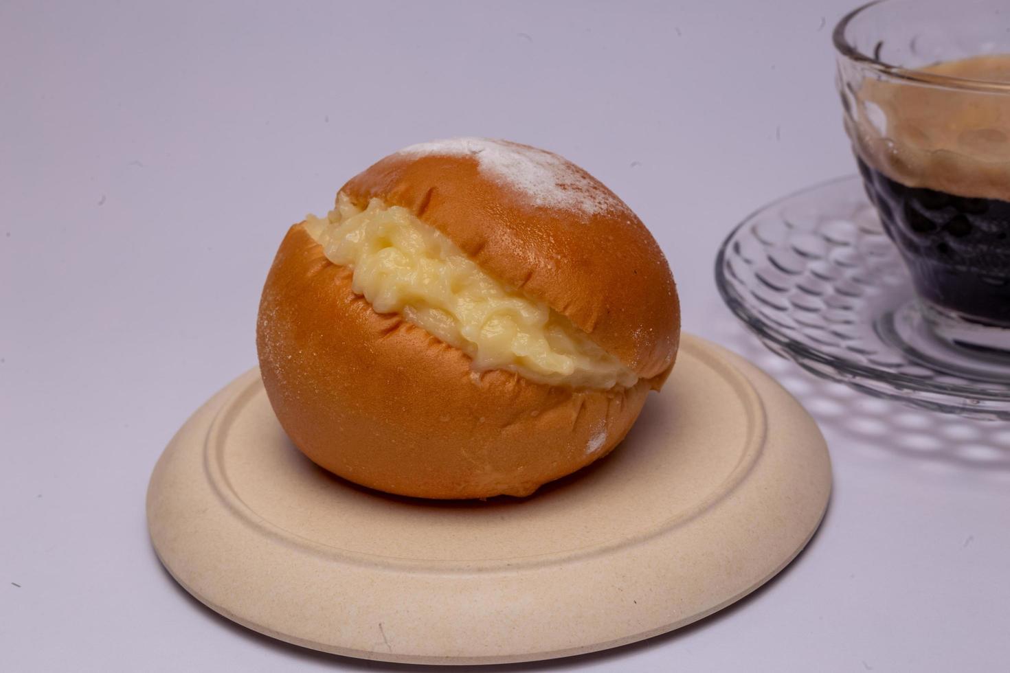 donut with cream photo