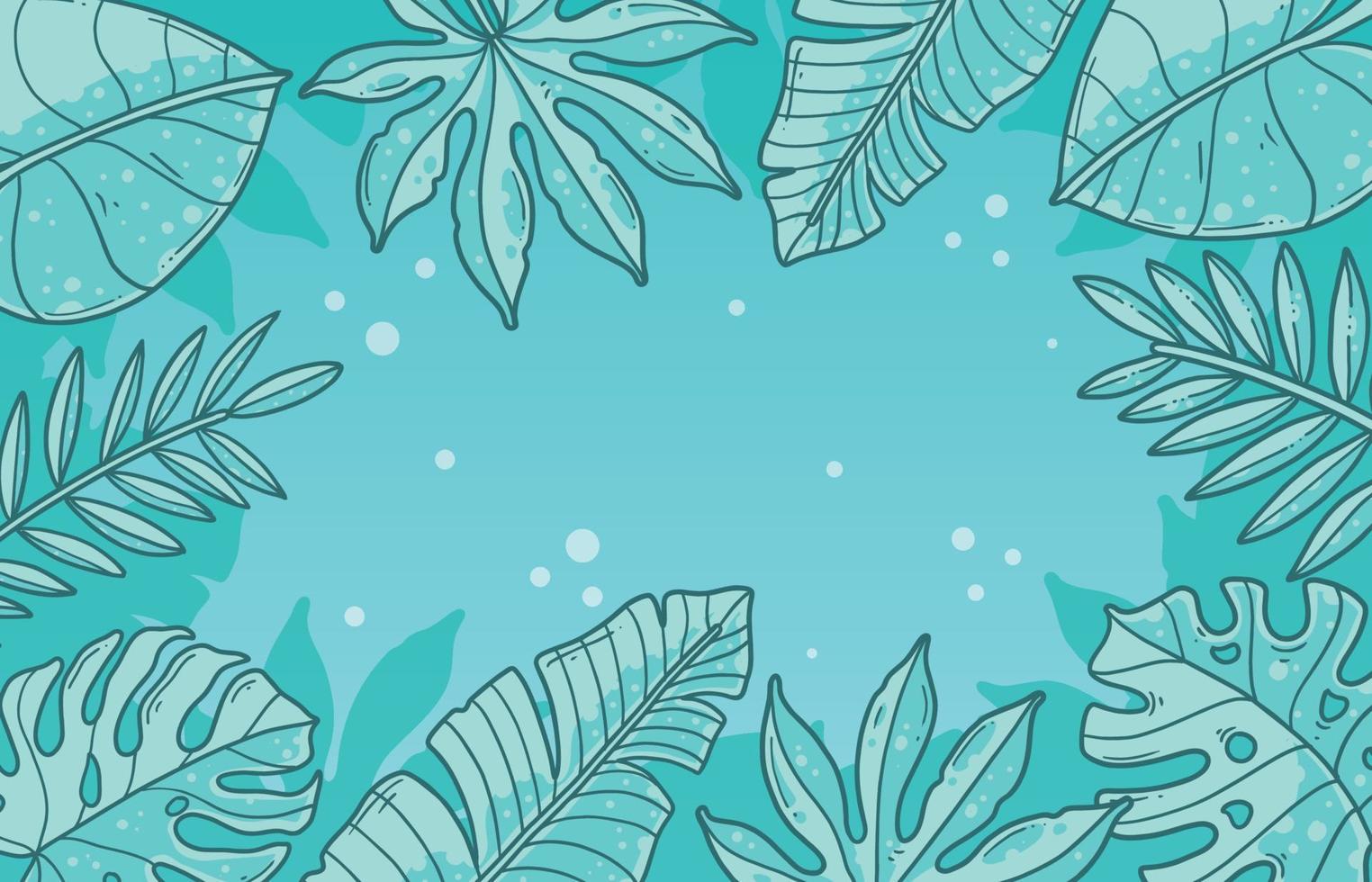 Mint Green Floral Concept vector