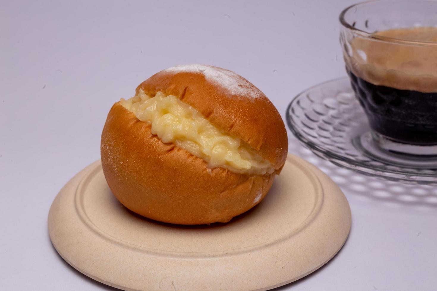 donut with cream photo
