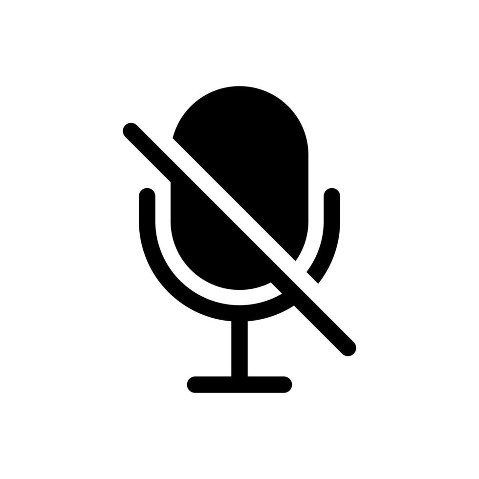 ilustración de vector de diseño de símbolo de icono de micrófono de audio activado.