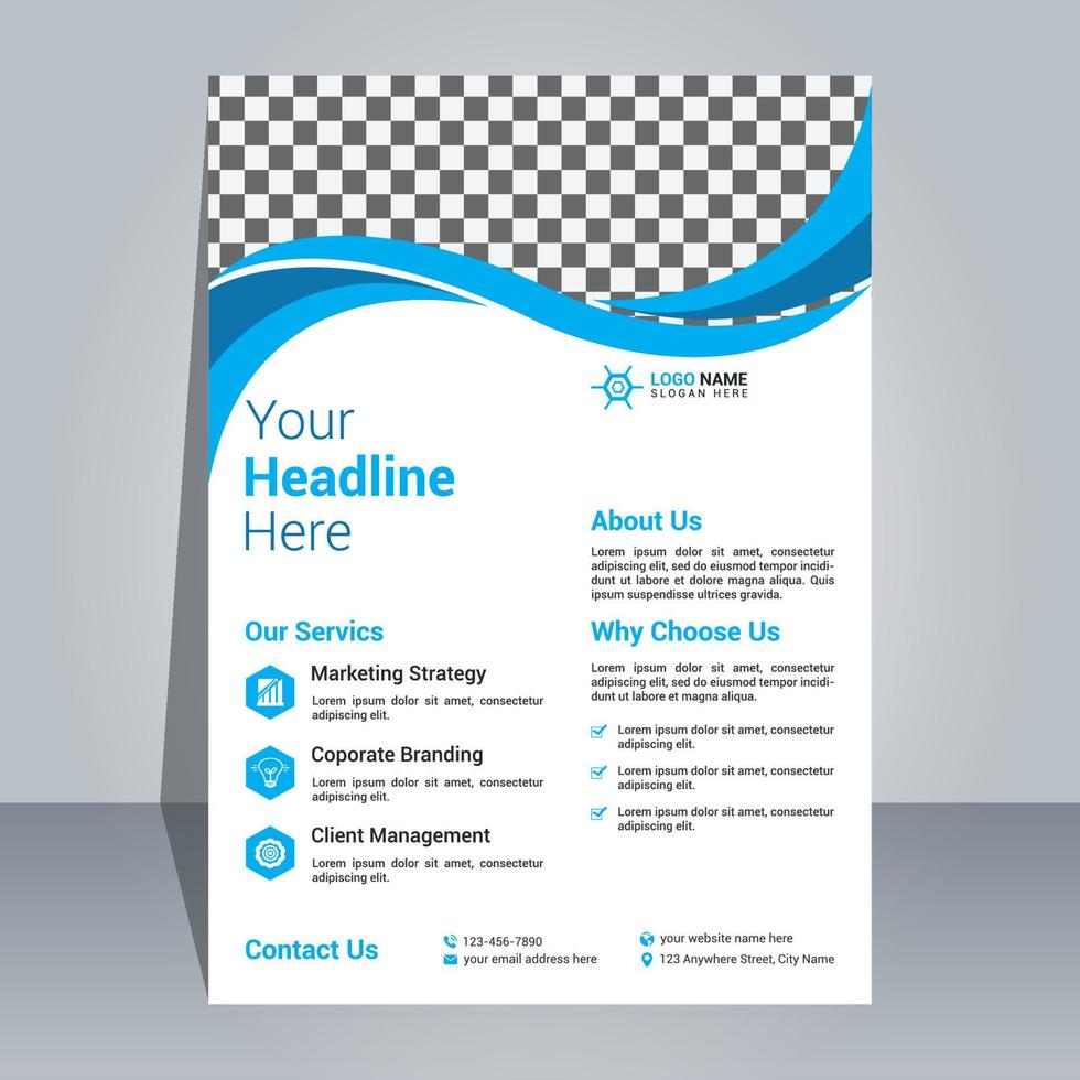 Corporate Flyer Design Template vector