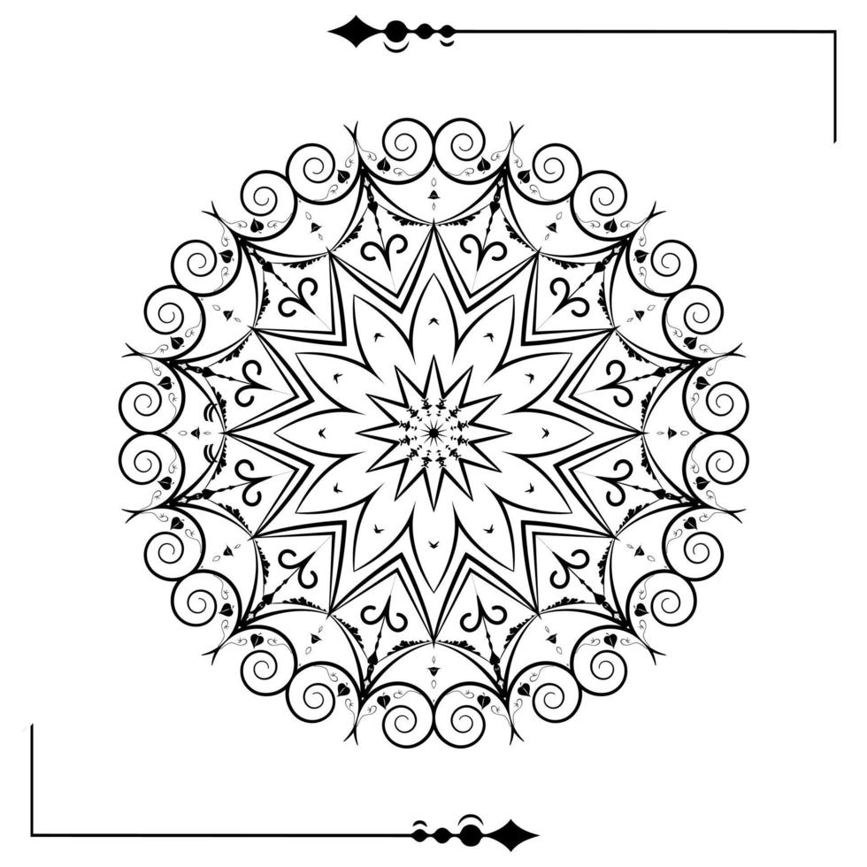 patrón de mandala de lujo ornamental, elementos decorativos vintage de mandala de flores, ilustración de vector de patrón oriental, página de coloración árabe islámica