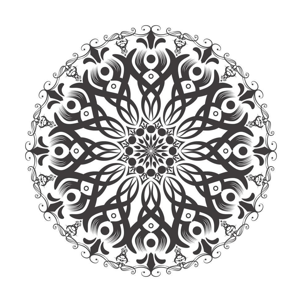 Circle pattern petal flower of mandala with multi color, Vector floral mandala relaxation patterns unique design with black, Hand drawn pattern,concept meditation and relax