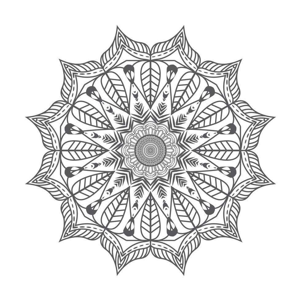 contorno abstracto mandala, vector mandala clipart, mandalas ornamentales geométricos, patrón de ornamento redondo, página para colorear mandala floral gratis, patrones de relajación mandala diseño único