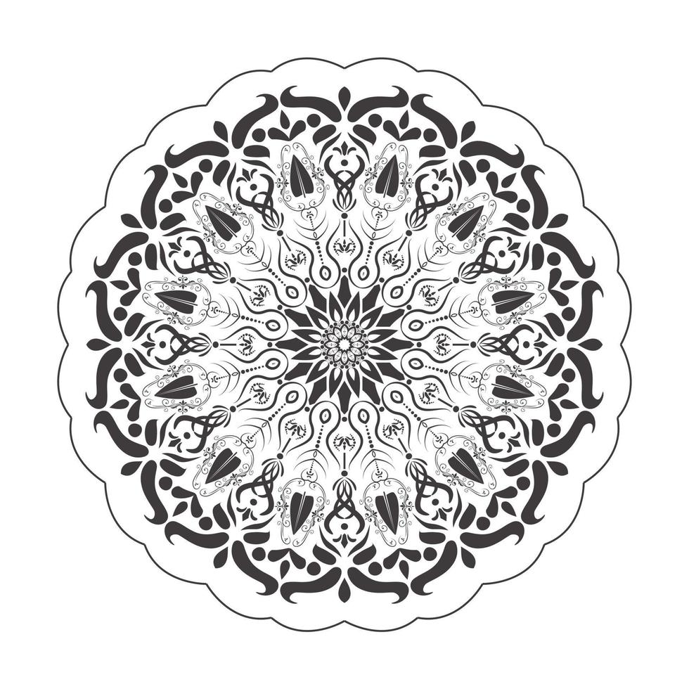 diseño de dibujo de línea de mandala, imágenes prediseñadas de mandala vectorial, mandalas ornamentales geométricos, patrón de ornamento redondo, página para colorear de mandala floral gratis, diseño único de patrones de relajación de mandala vector