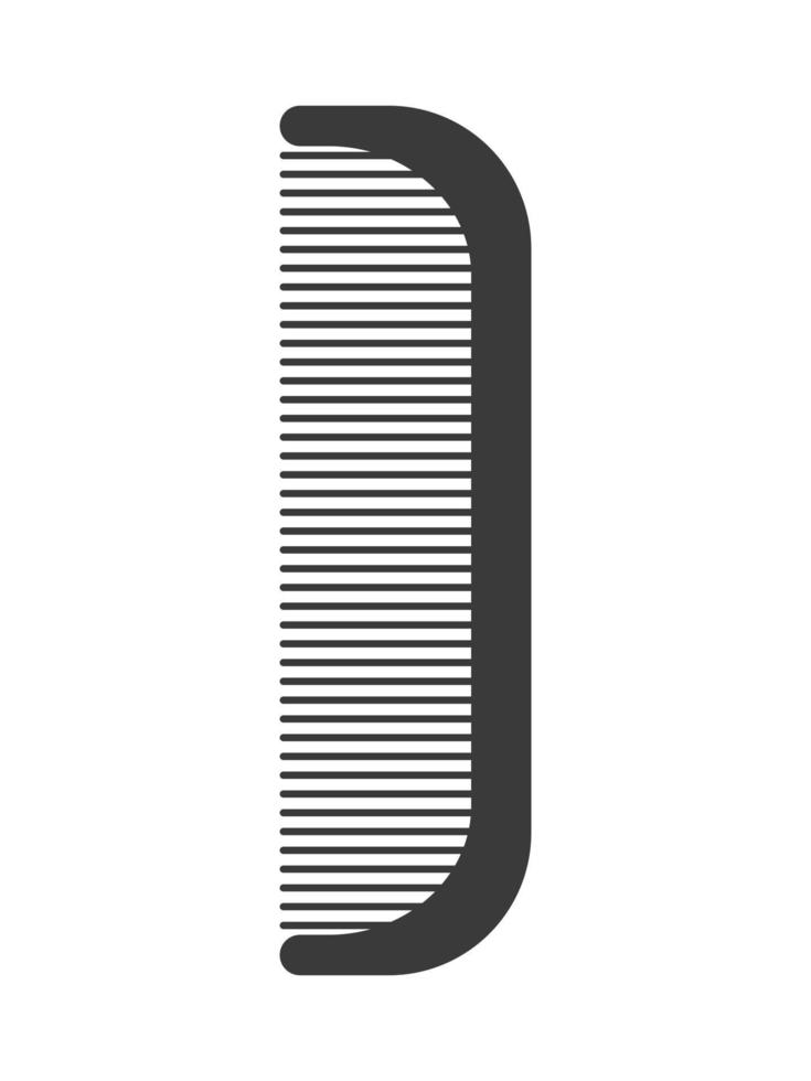 Flat style vector hairbrush illustration. Vector flat comb isolated