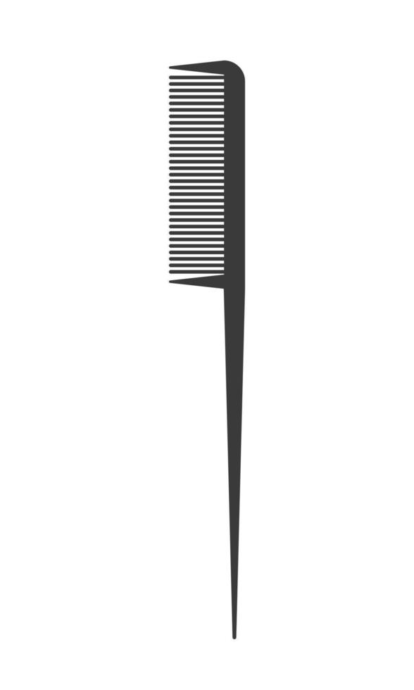 Flat style vector hairbrush illustration. Vector flat comb isolated