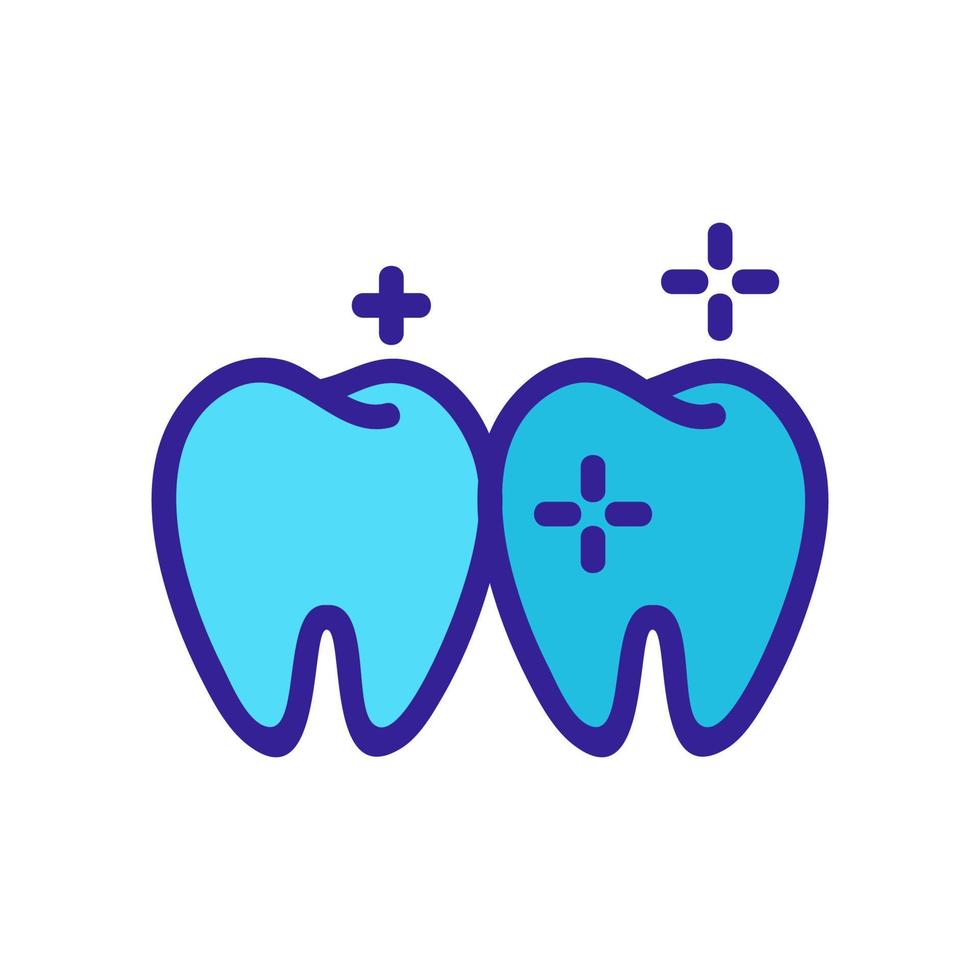 buen estado dientes icono vector contorno ilustración