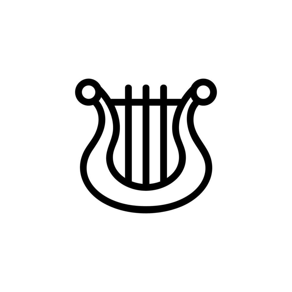 vector de icono de herramienta lira. ilustración de símbolo de contorno aislado