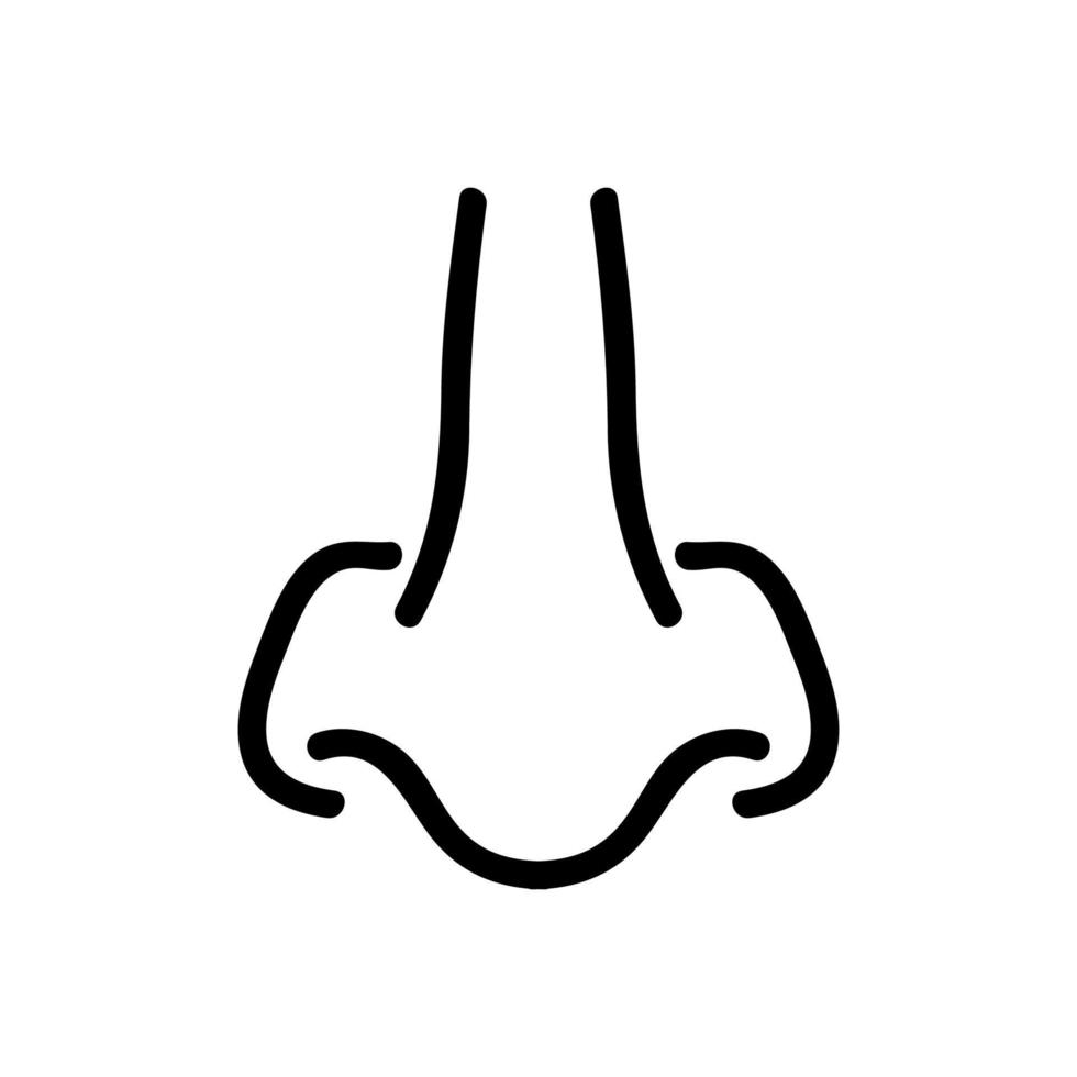 nose narrow icon vector outline illustration