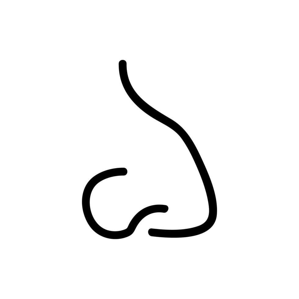 nose hunchback icon vector outline illustration