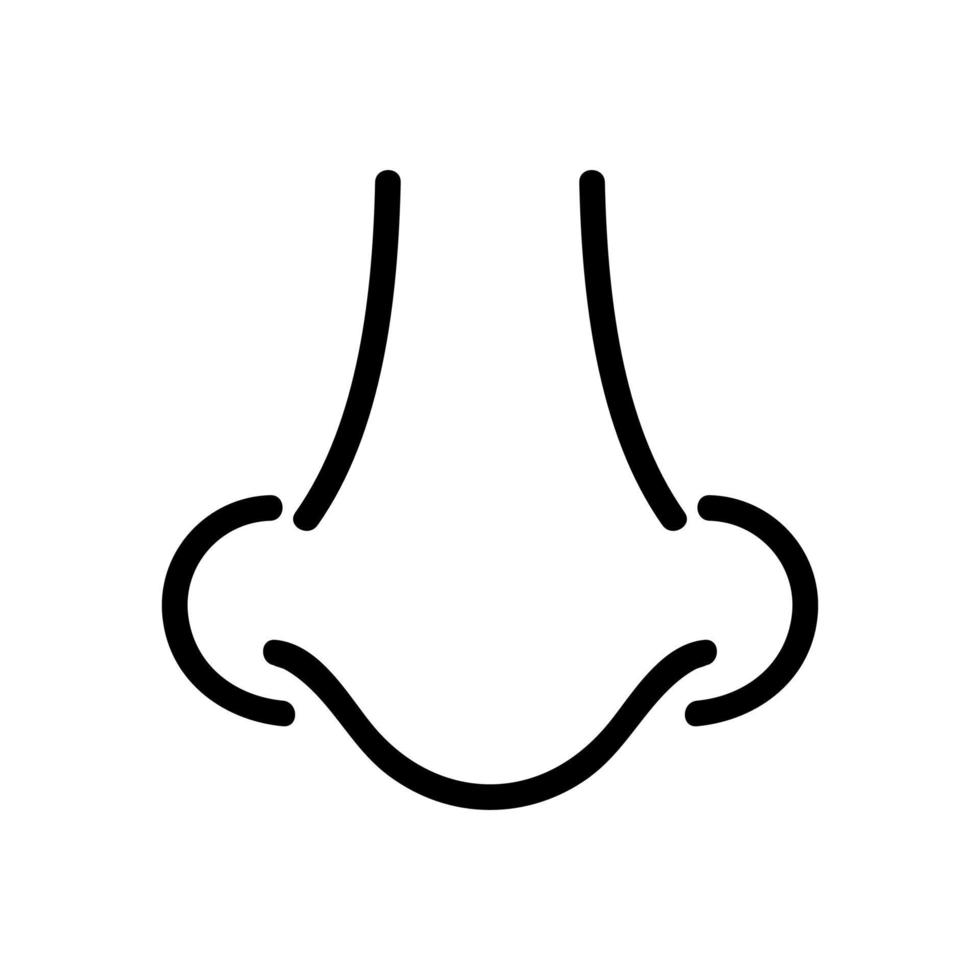 beautiful nose icon vector outline illustration