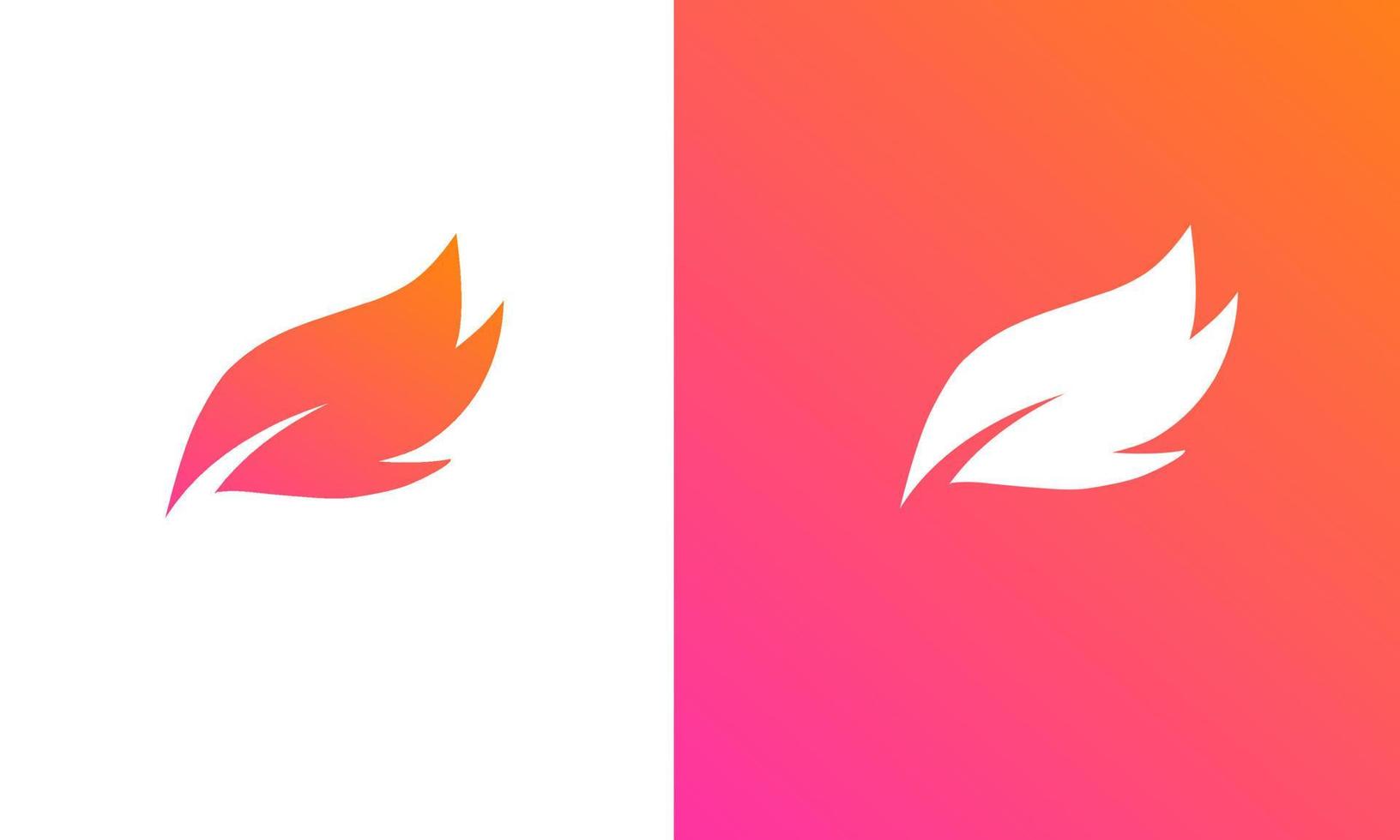 Illustration vector graphics of template logo icon fire feathers