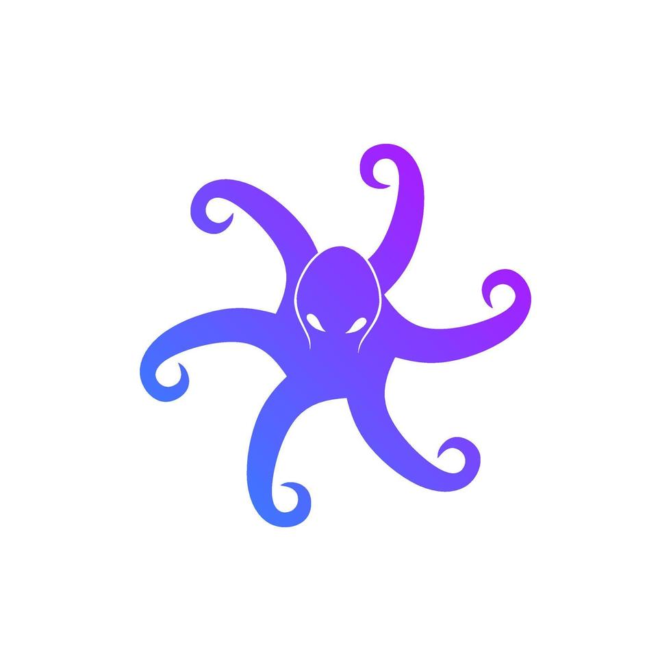 plantilla logo pulpo forma vórtice vector