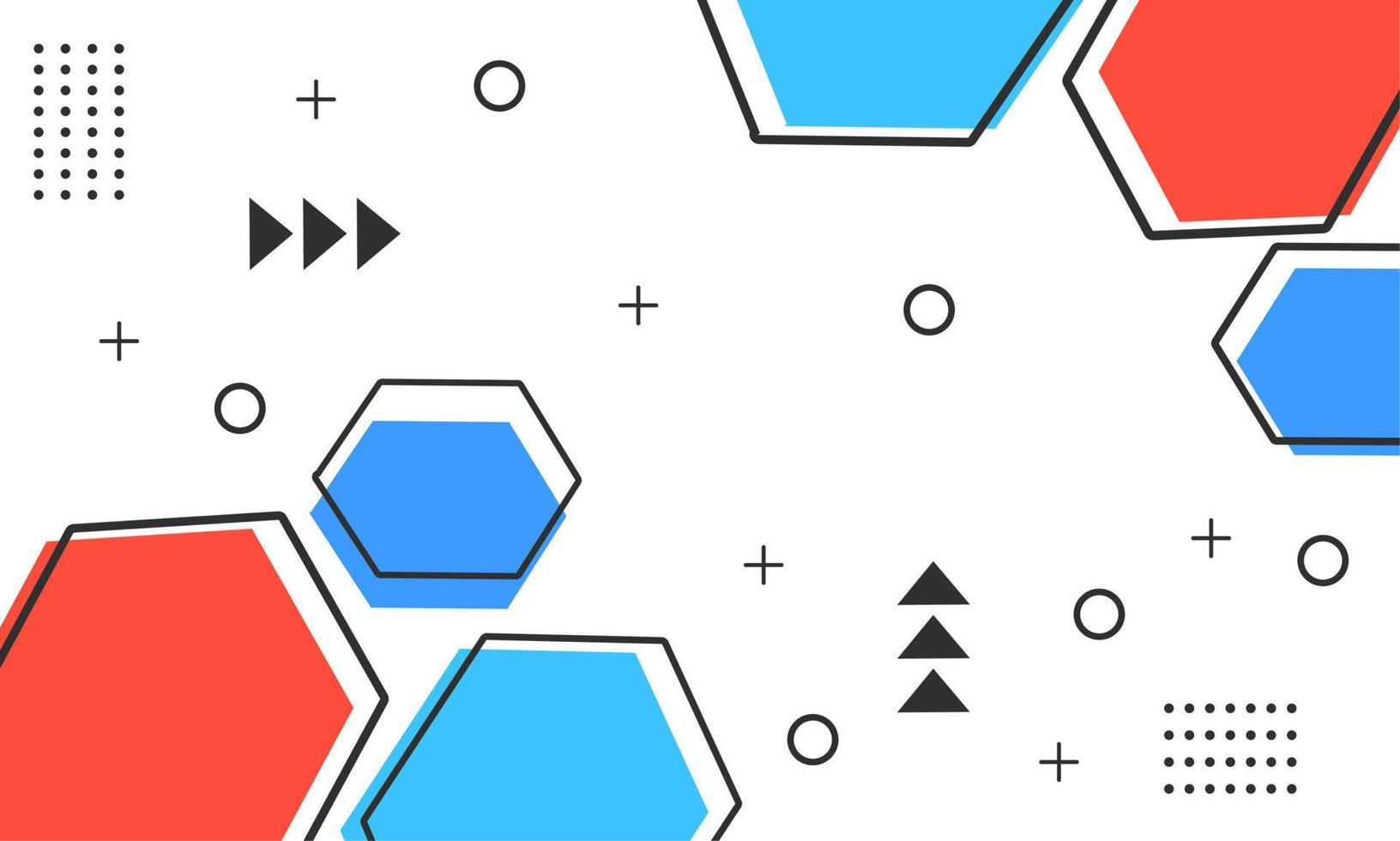 resumen de fondo geométrica hexágono colorido vector