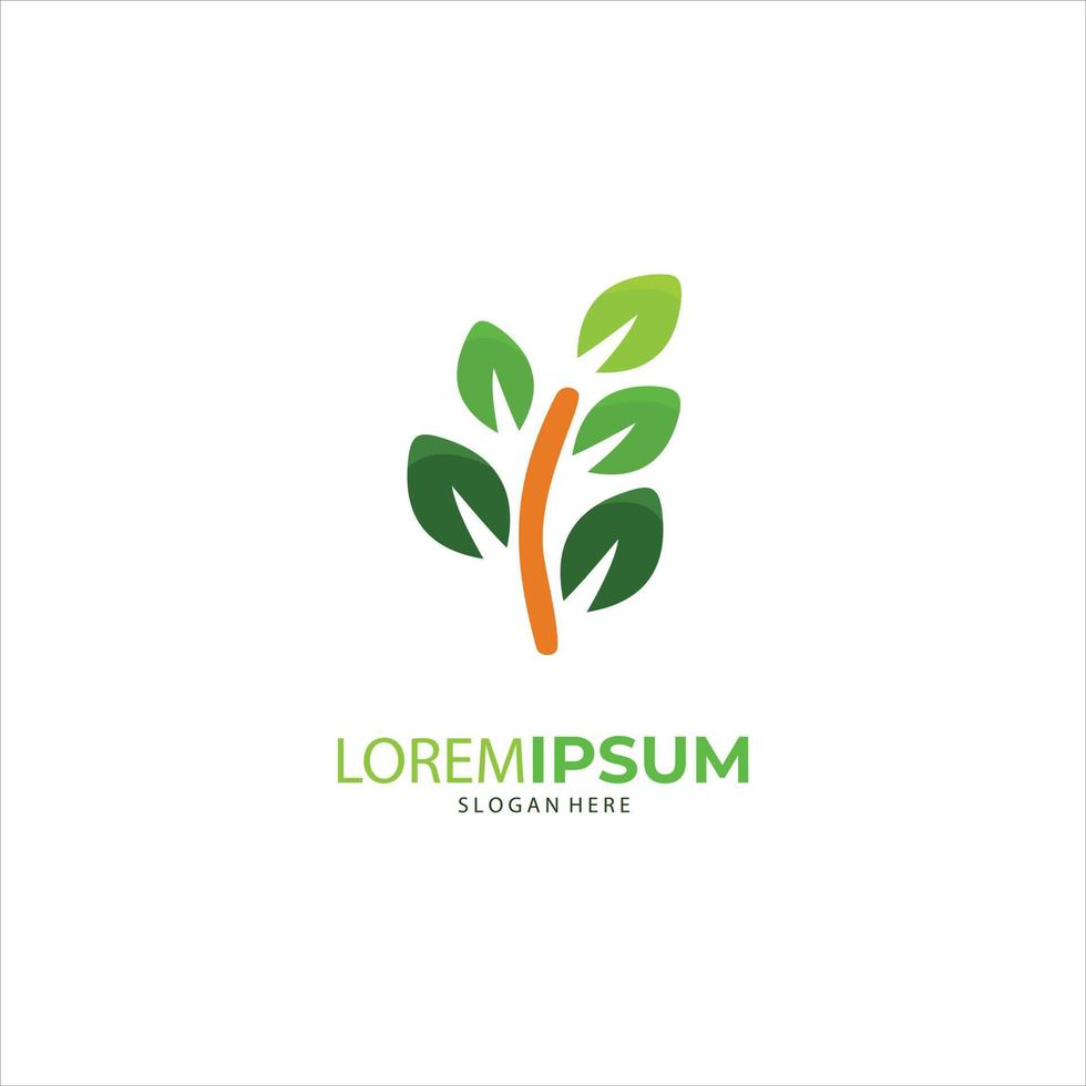 concepto orgánico del símbolo creativo de la naturaleza. icono de hoja, logotipo de identidad corporativa, diseño gráfico de empresa vector