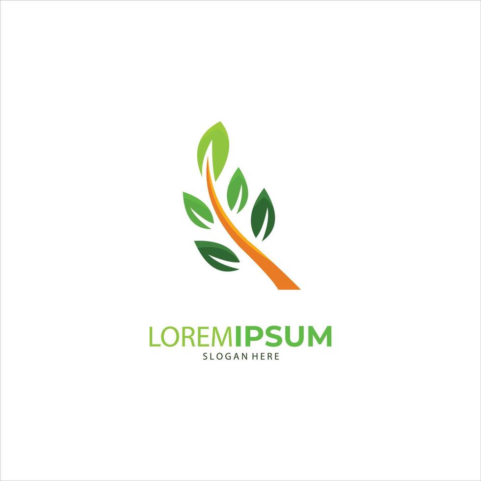 concepto orgánico del símbolo creativo de la naturaleza. icono de hoja, logotipo de identidad corporativa, diseño gráfico de empresa vector