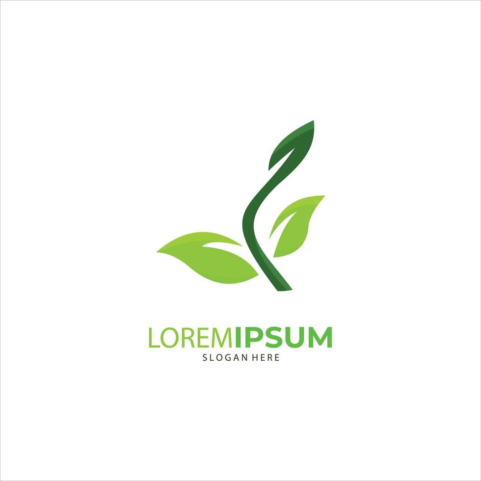 concepto orgánico del símbolo creativo de la naturaleza. icono de hoja, logotipo de identidad corporativa, diseño gráfico de empresa vector